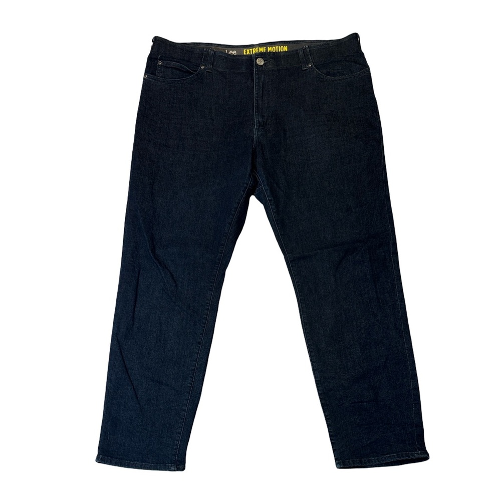 Lee mens 42x30 Athletic fit tapered leg extreme motion dark Wash denim jeans